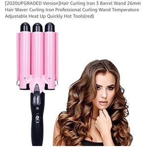 Hair waver, curling iron, 3 barre